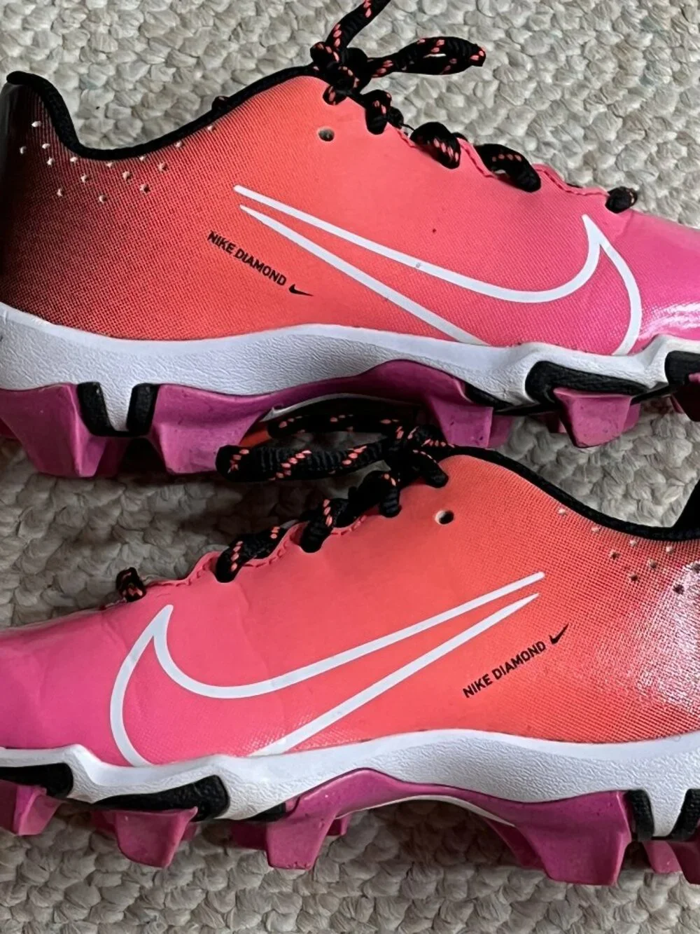Nike Hyperdiamond Keystone Girl's Size 13C Pink Softball Cleats Shoes FZ8655-600